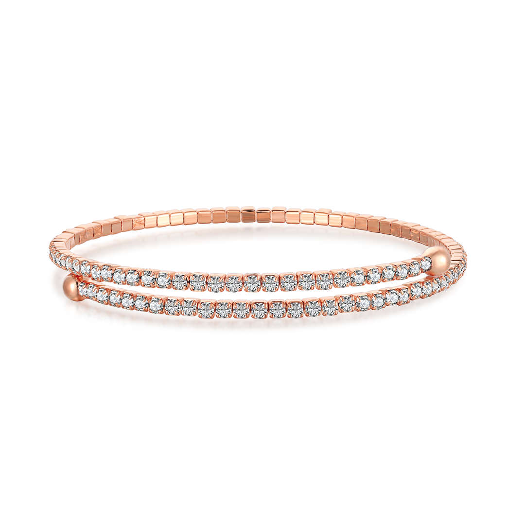 [Aurelle Style]Row of Diamonds Round Fashion Bracelet
