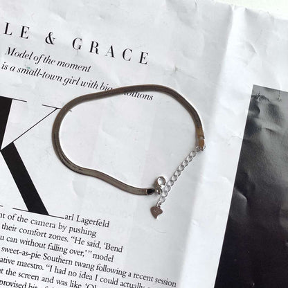 [Aurelle Style]Flat Snake Bone Chain Blade Necklace