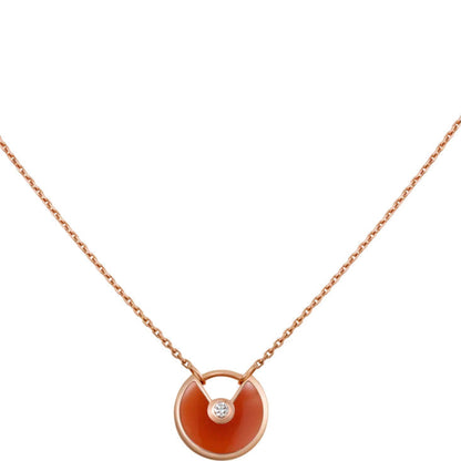 [Aurelle Style]AMULETTE GOLD CARNELIAN ONYX NECKLACE