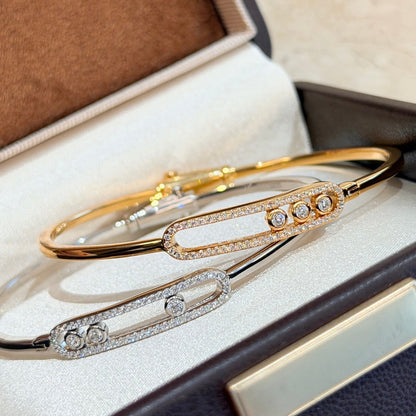 [Aurelle Style]Move Pavé Diamond Bangle Bracelet M