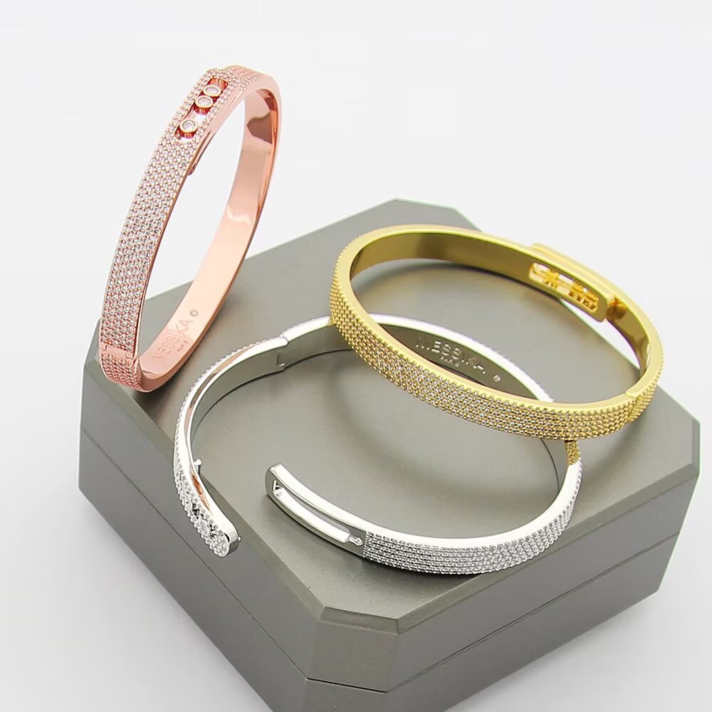 [Aurelle Style]Move Noa Full Pavé Diamond Bangle Bracelet