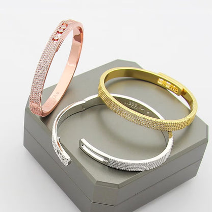 [Aurelle Style]Move Noa Full Pavé Diamond Bangle Bracelet
