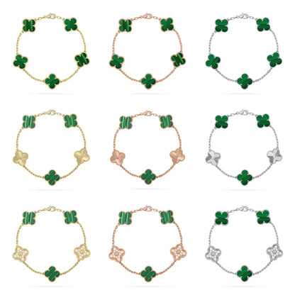 [TOP] CLOVER 5 MOTIF MALACHITE BRACELET COLLECTION