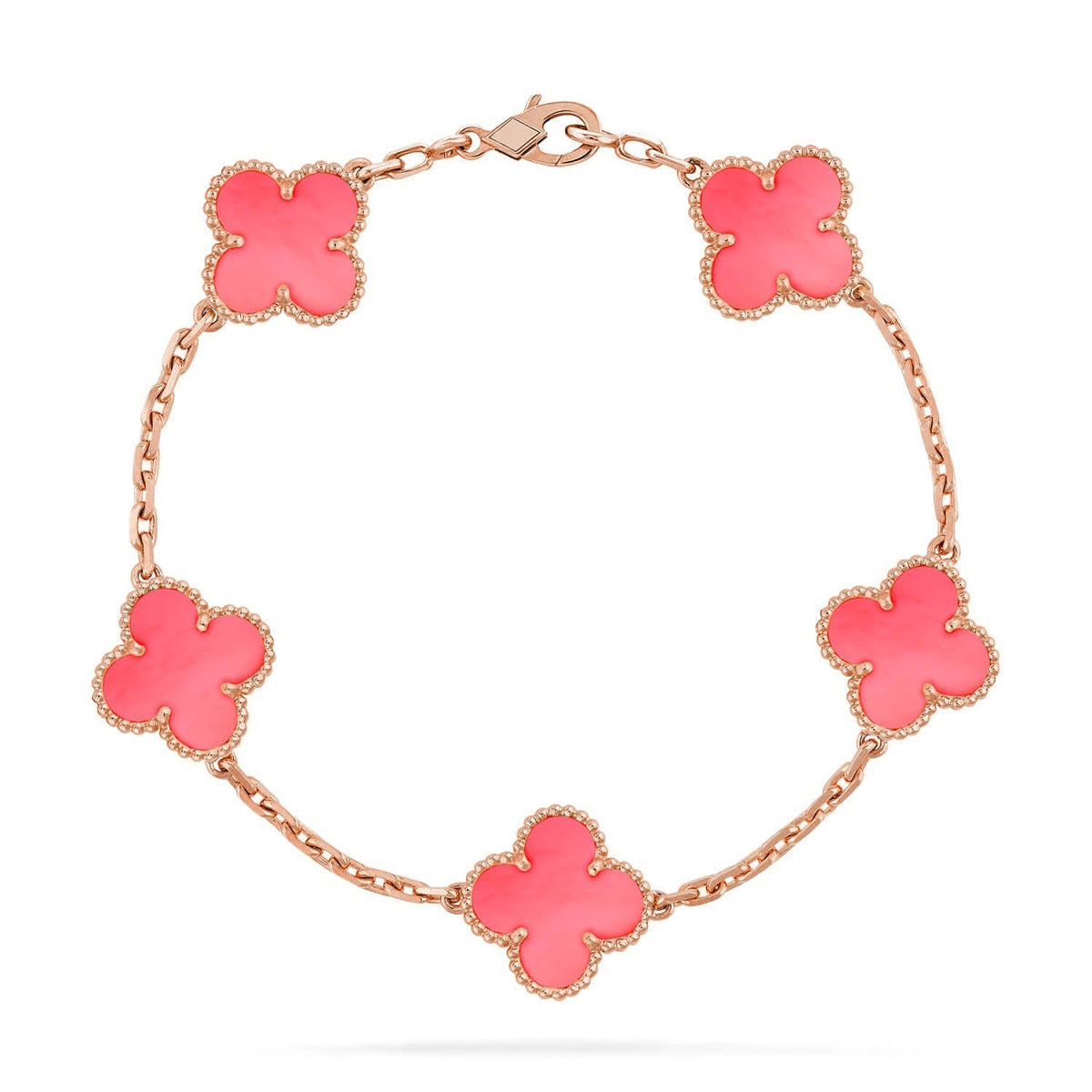 [Aurelle Style] CLOVER 5 MOTIFS  PINK MOP BRACELET COLLECTION