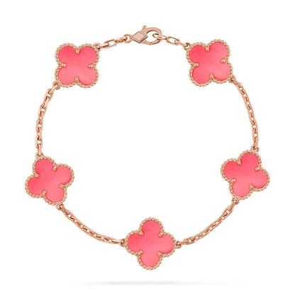 [Aurelle Style] CLOVER 5 MOTIFS  PINK MOP BRACELET COLLECTION