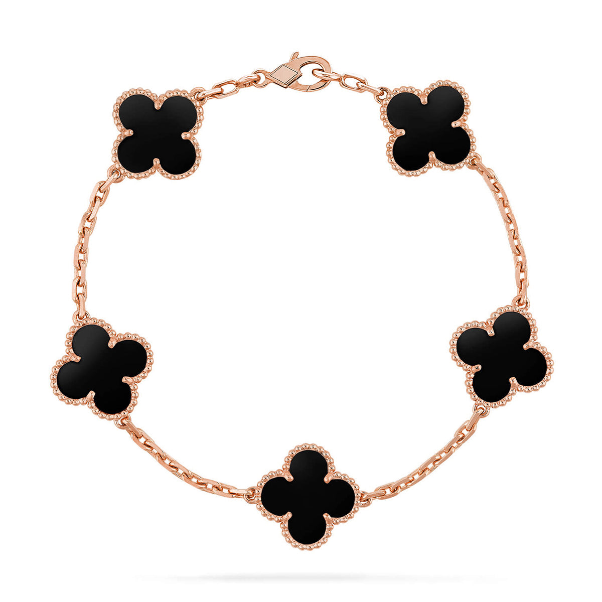 [Aurelle Style] CLOVER 5 MOTIF ONYXS BRACELET COLLECTION