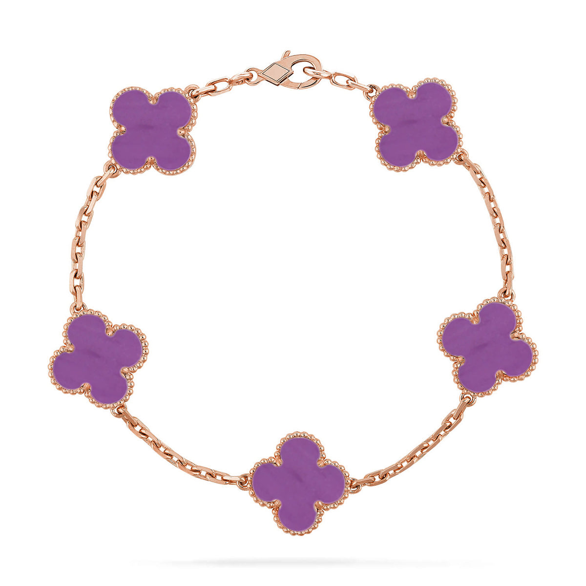 [Aurelle Style] CLOVER 5 MOTIF VIOLET BRACELET COLLECTION