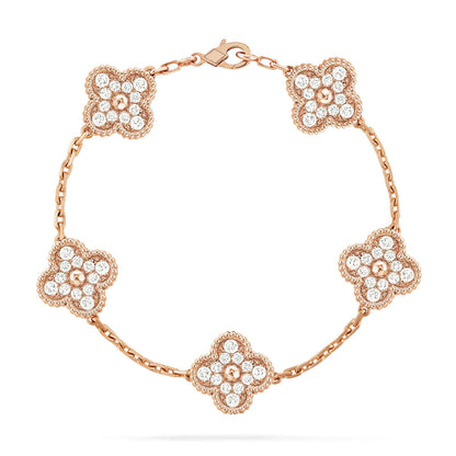 [Aurelle Style] CLOVER 5 MOTIF FULL DIAMOND BRACELET COLLECTION