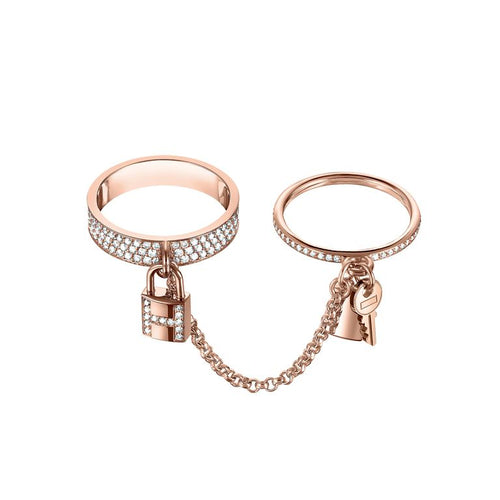 [Aurelle Style]HM KELLY CLOCHETTE DOUBLE RING IN  WITH DIAMONDS