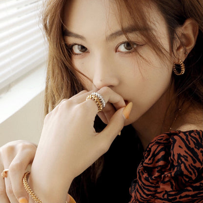 [Aurelle Style]CLASH SMALL HOOP EARRINGS