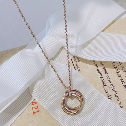 [Aurelle Style]TRINITY NECKLACE GOLD  DIAMONDS