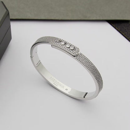 [Aurelle Style]Move Noa Full Pavé Diamond Bangle Bracelet