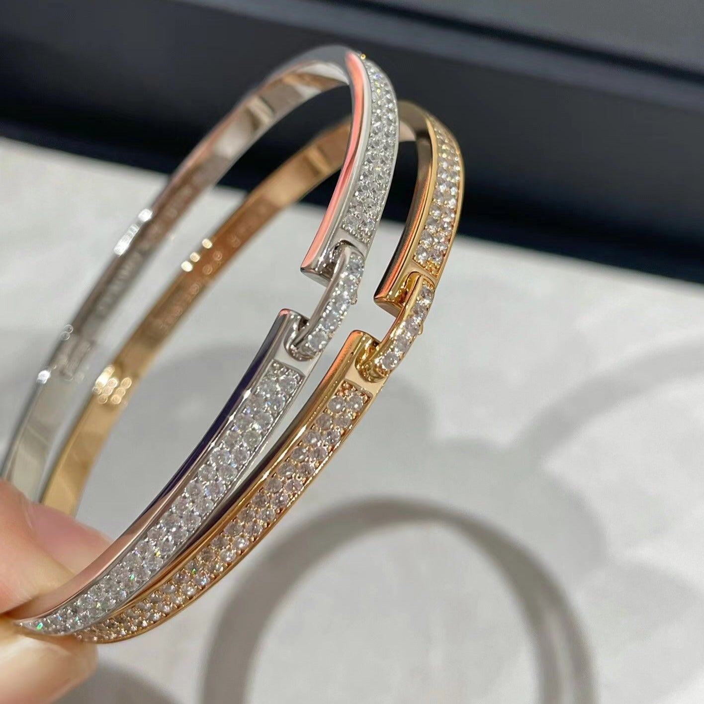 [Aurelle Style]LIENS VIDENCE DIAMOND PAVED BRACELET