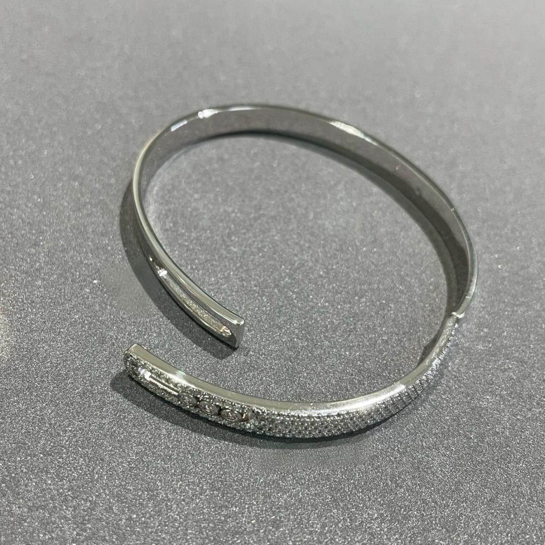 [Aurelle Style]Move Noa Rose Gold Pavé Diamond Bangle Bracelet