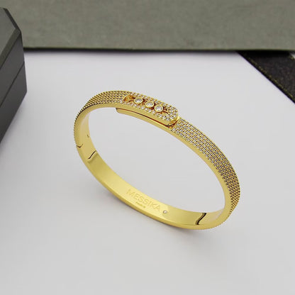 [Aurelle Style]Move Noa Full Pavé Diamond Bangle Bracelet