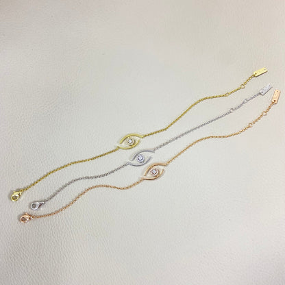 [Aurelle Style]Lucky Eye Pave-Set Diamond Bracelet
