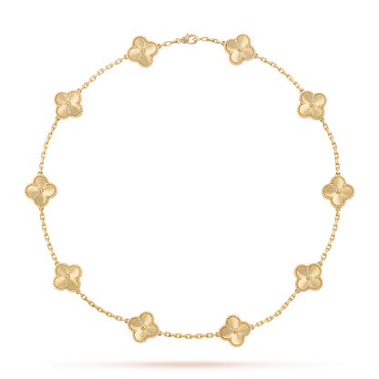 [Aurelle Style]CLOVER 10 MOTIFS LASER NECKLACE