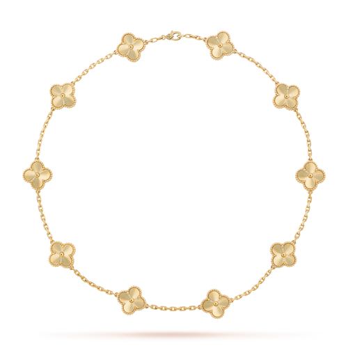 [Aurelle Style]CLOVER 10 MOTIFS LASER NECKLACE