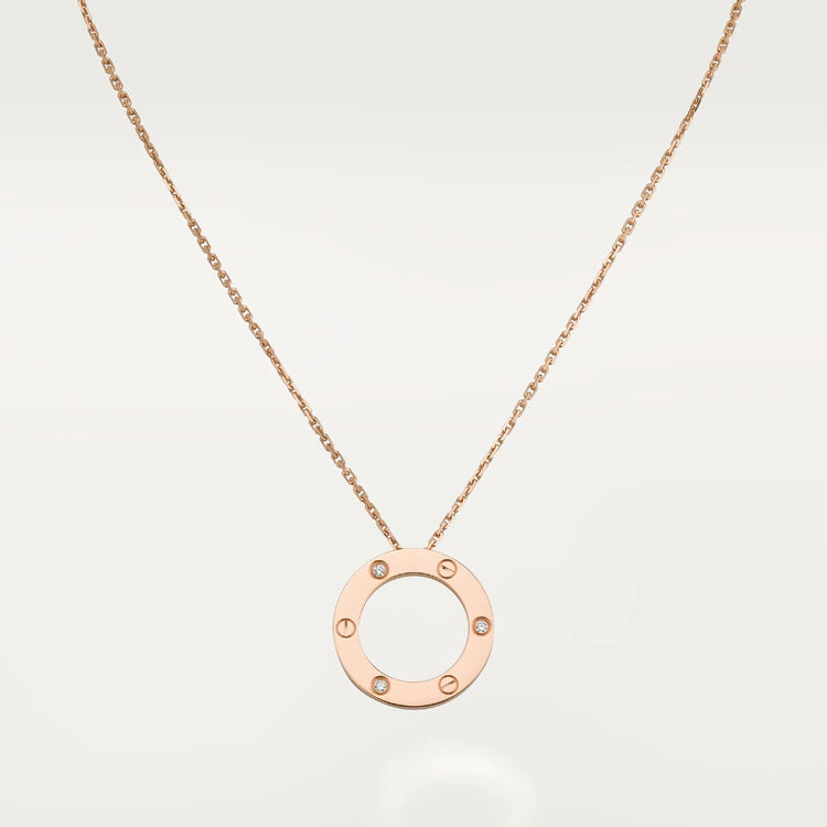 [Aurelle Style]LOVE NECKLACE 16MM 3 DIAMONDS