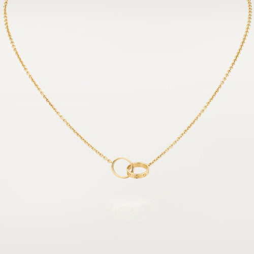 [Aurelle Style]LOVE NECKLACE DOUBLE RING GOLD