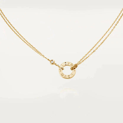[Aurelle Style]LOVE NECKLACE 16MM 2 DIAMONDS