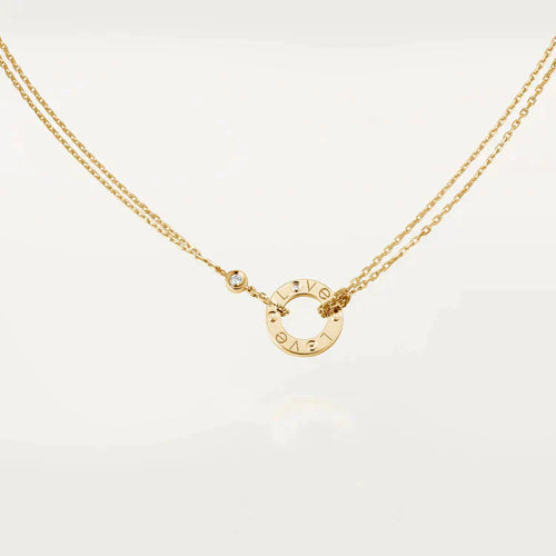 [Aurelle Style]LOVE NECKLACE 16MM 2 DIAMONDS