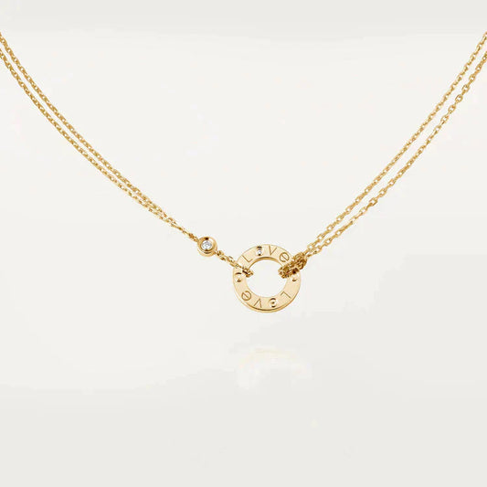 [Aurelle Style]LOVE NECKLACE 16MM 2 DIAMONDS