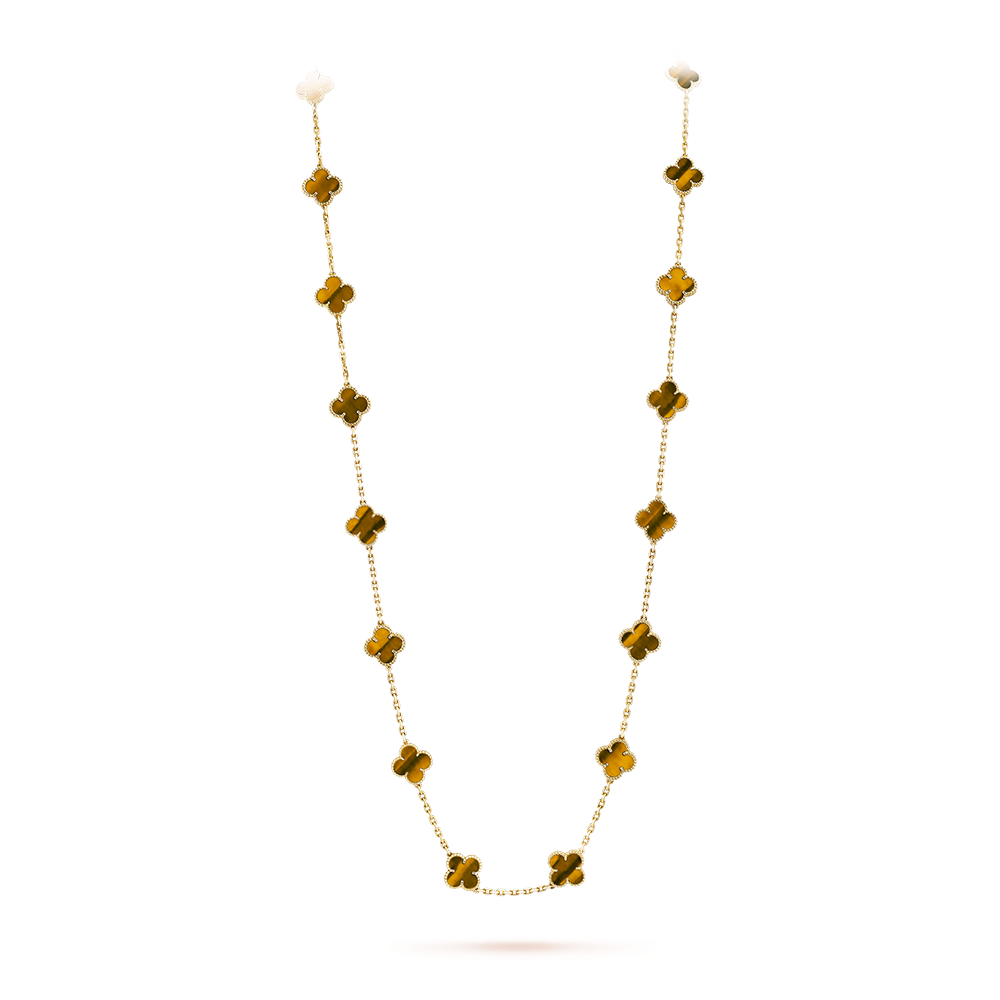[Aurelle Style]CLOVER 20 MOTIFS TIGER EYE ROSE GOLD