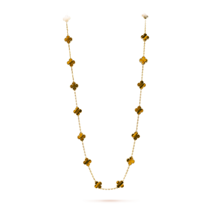[Aurelle Style]CLOVER 20 MOTIFS TIGER EYE ROSE GOLD