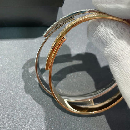 [Aurelle Style]Move Noa Rose Gold Pavé Diamond Bangle Bracelet