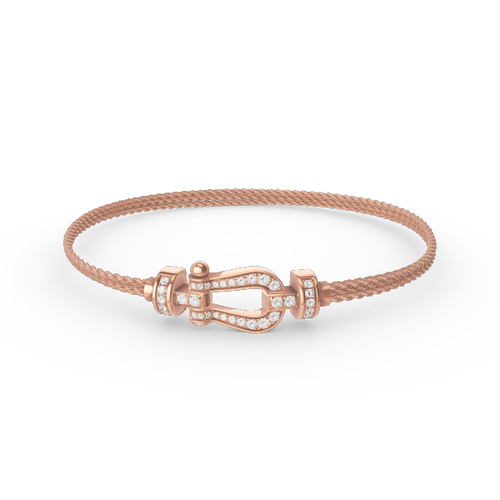 [Aurelle Style]FORCE SMALL HORSESHOE  DIAMOND CHAIN ROPE BRACELET