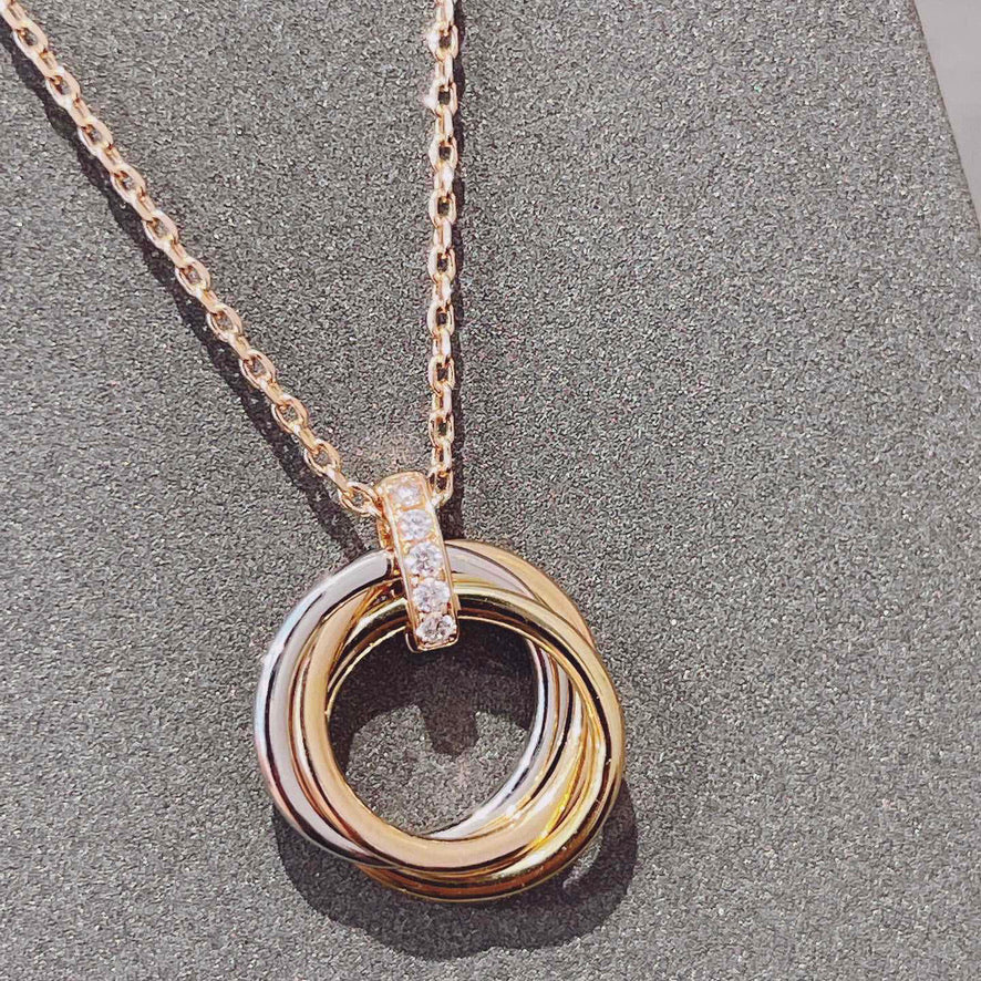 [Aurelle Style]TRINITY NECKLACE GOLD  DIAMONDS