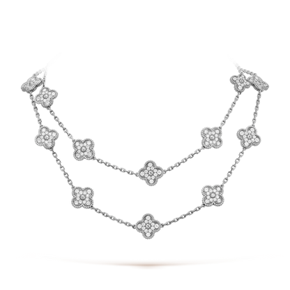 [Aurelle Style]CLOVER 20 MOTIFS DIAMOND SILVER