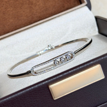 [Aurelle Style]Move Pavé Diamond Bangle Bracelet M