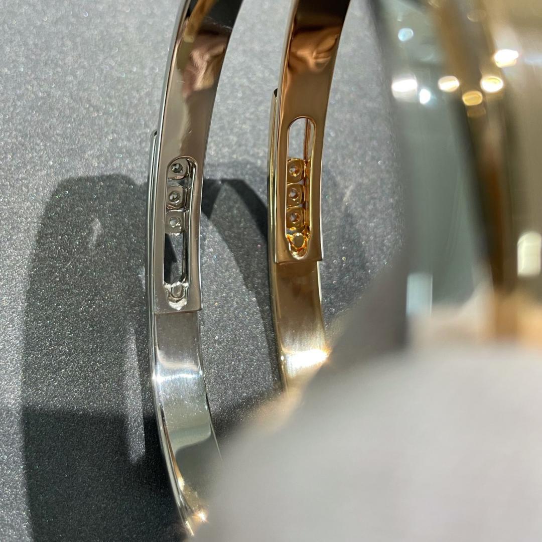 [Aurelle Style]Move Noa Rose Gold Pavé Diamond Bangle Bracelet