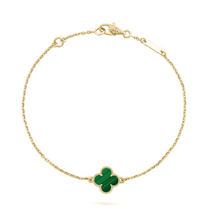 [Aurelle Style]CLOVER BRACELET MALACHITE 1 MOTIF