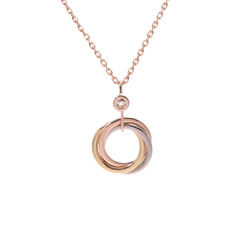 [TOP]TRINITY SILVER GOLD PINK GOLD NECKLACE