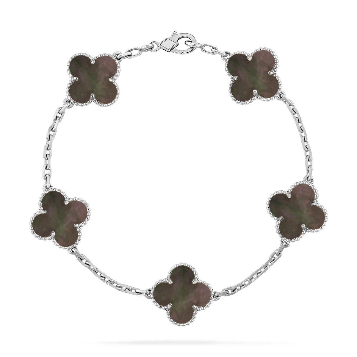 [Aurelle Style] CLOVER 5 MOTIF GRAY MOP BRACELET COLLECTION