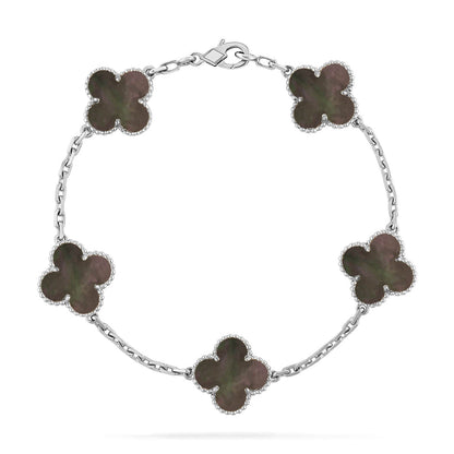 [Aurelle Style] CLOVER 5 MOTIF GRAY MOP BRACELET COLLECTION