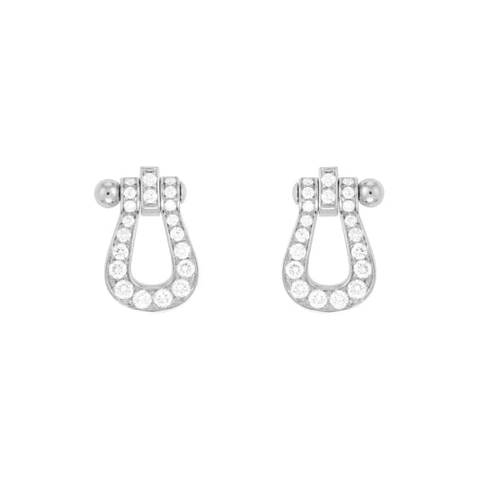 [Aurelle Style]FORCE 10 FULL DIAMOND STUD EARRINGS MINI MODEL