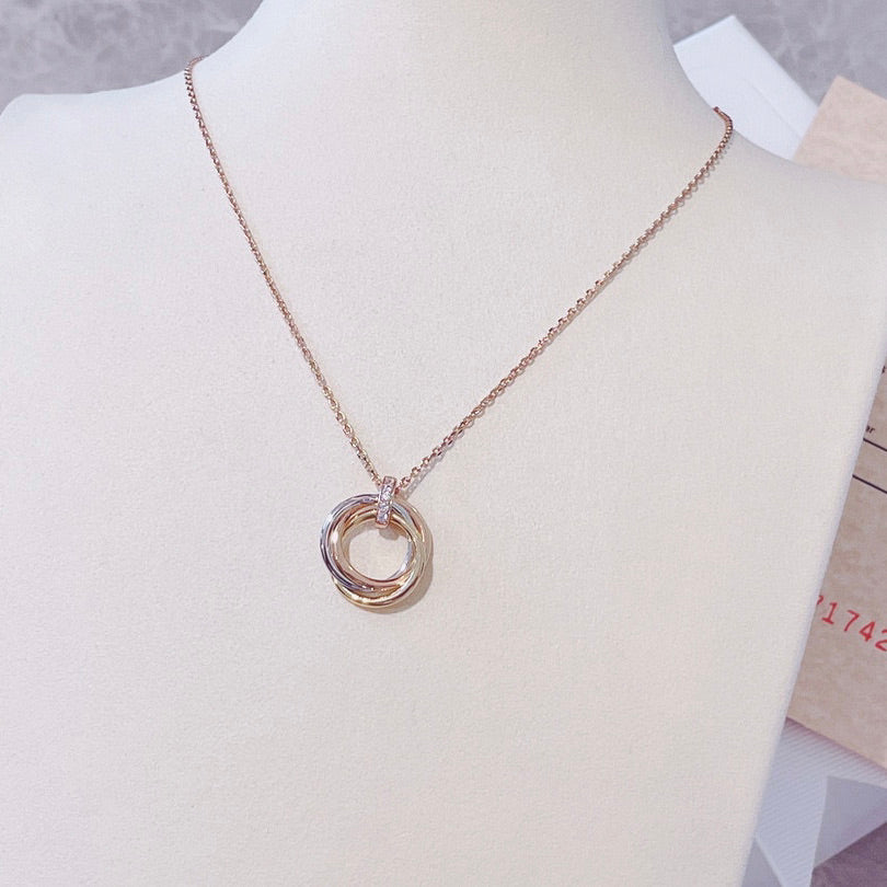 [Aurelle Style]TRINITY NECKLACE GOLD  DIAMONDS