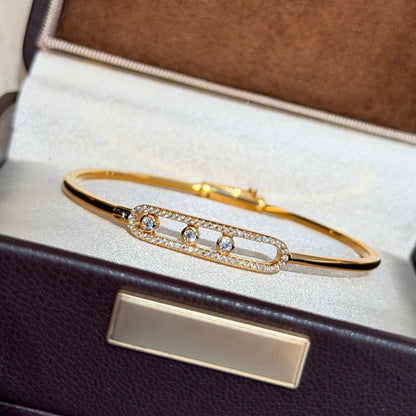 [Aurelle Style]Move Pavé Diamond Bangle Bracelet M