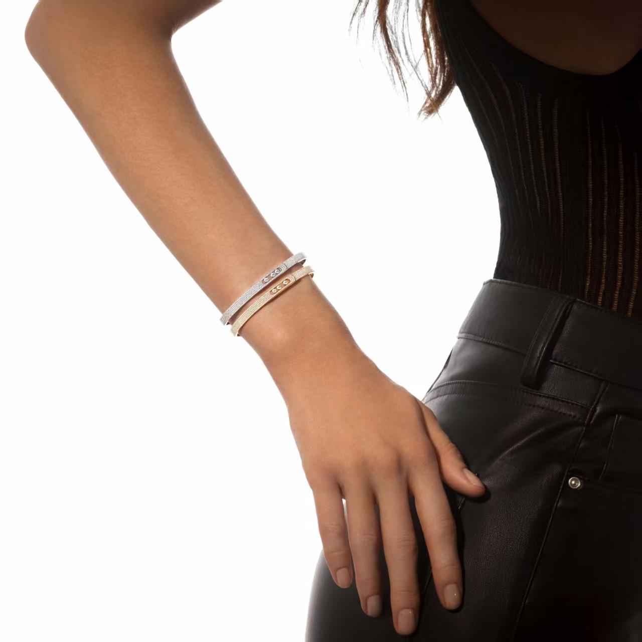 [Aurelle Style]Move Noa Full Pavé Diamond Bangle Bracelet