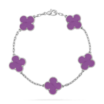 [Aurelle Style] CLOVER 5 MOTIF VIOLET BRACELET COLLECTION