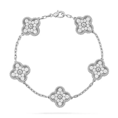 [Aurelle Style] CLOVER 5 MOTIF FULL DIAMOND BRACELET COLLECTION