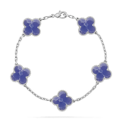 [Aurelle Style]CLOVER 5 MOTIF BLUE VEINS BRACELET COLLECTION