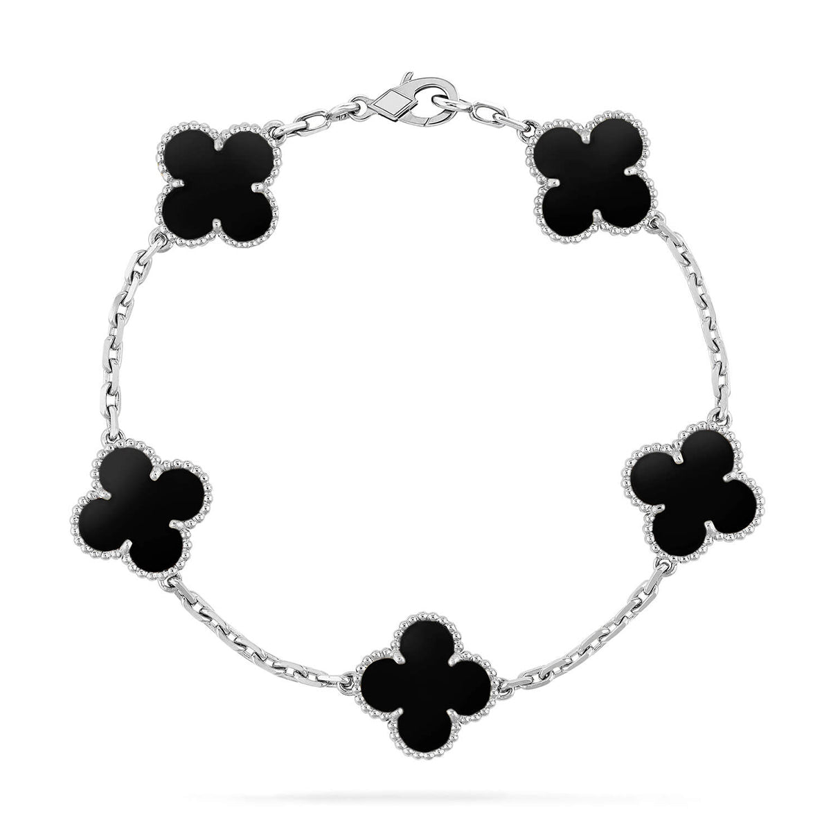 [Aurelle Style] CLOVER 5 MOTIF ONYXS BRACELET COLLECTION