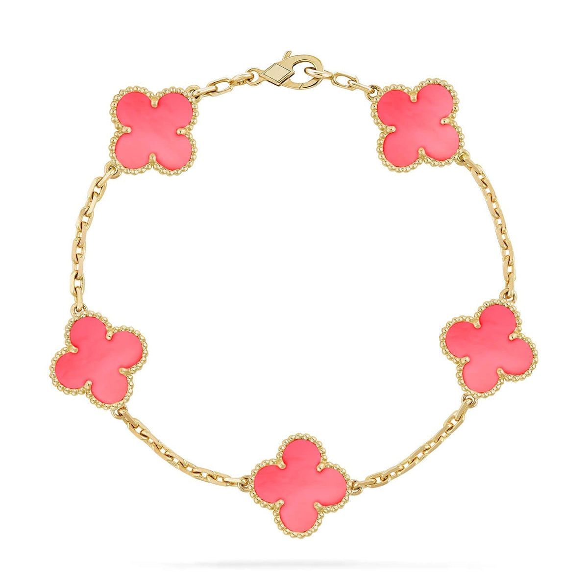 [Aurelle Style] CLOVER 5 MOTIFS  PINK MOP BRACELET COLLECTION
