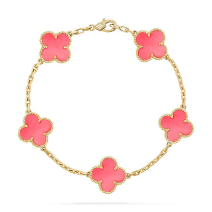 [Aurelle Style] CLOVER 5 MOTIFS  PINK MOP BRACELET COLLECTION