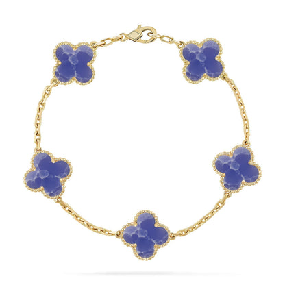 [Aurelle Style]CLOVER 5 MOTIF BLUE VEINS BRACELET COLLECTION